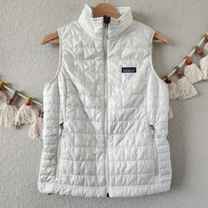 Patagonia Nano Puff Vest Birch White Bodywarmer Outdoor Winter Water Resistant S